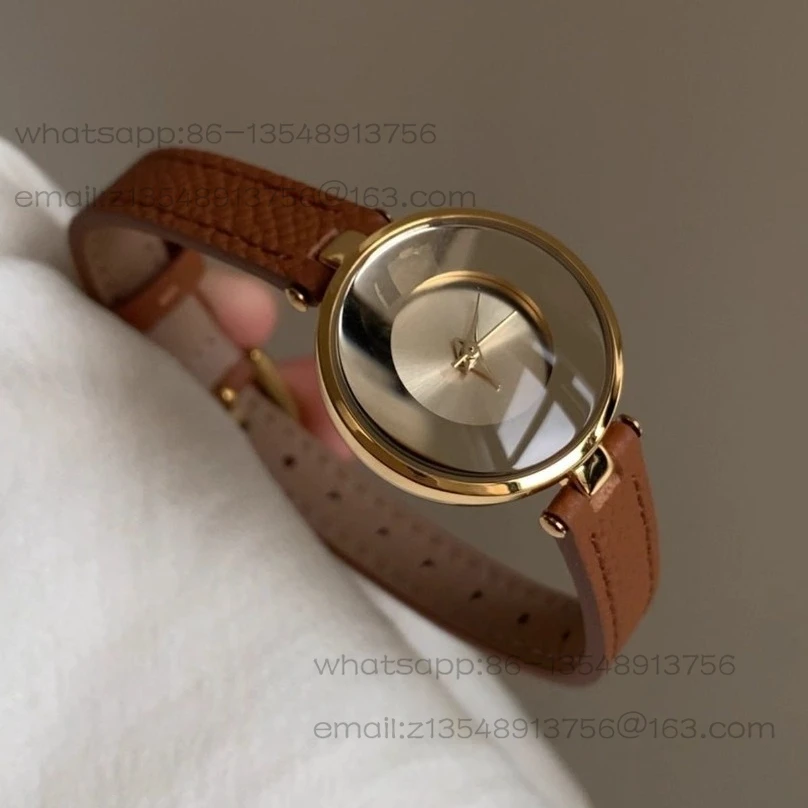 

Brown high-end leather watch female niche design