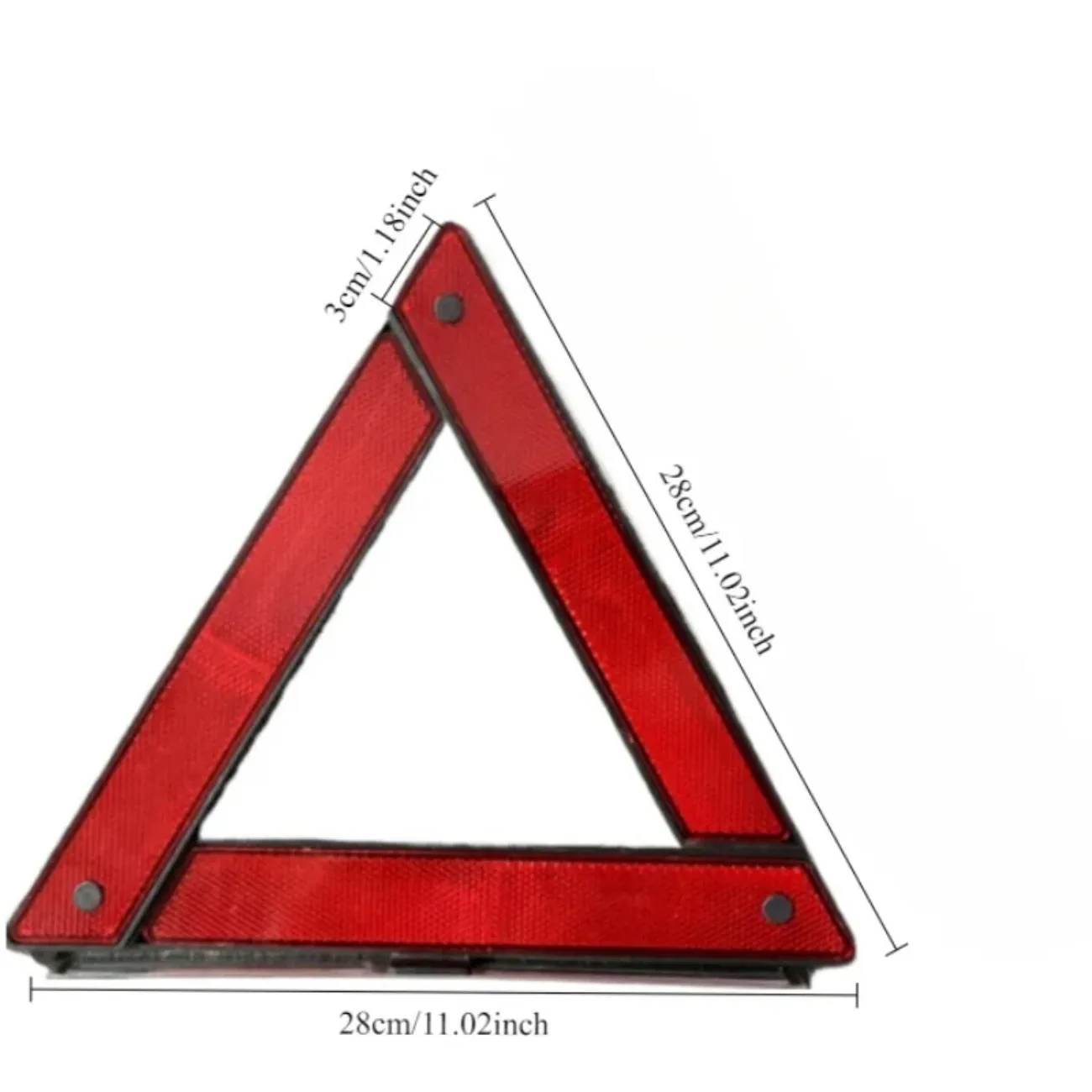 مثلث تحذير عاكس للضوء في حالات الطوارئ - علامة أمان قابلة للطي على جانب الطريق متوافقة مع DOT لكتفرات السيارة وحوادث