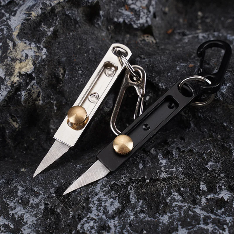 

Нож-брелок Складной креативный подарочный нож Изысканный и портативный складной нож из цинкового сплава Открытая экспресс-доставка