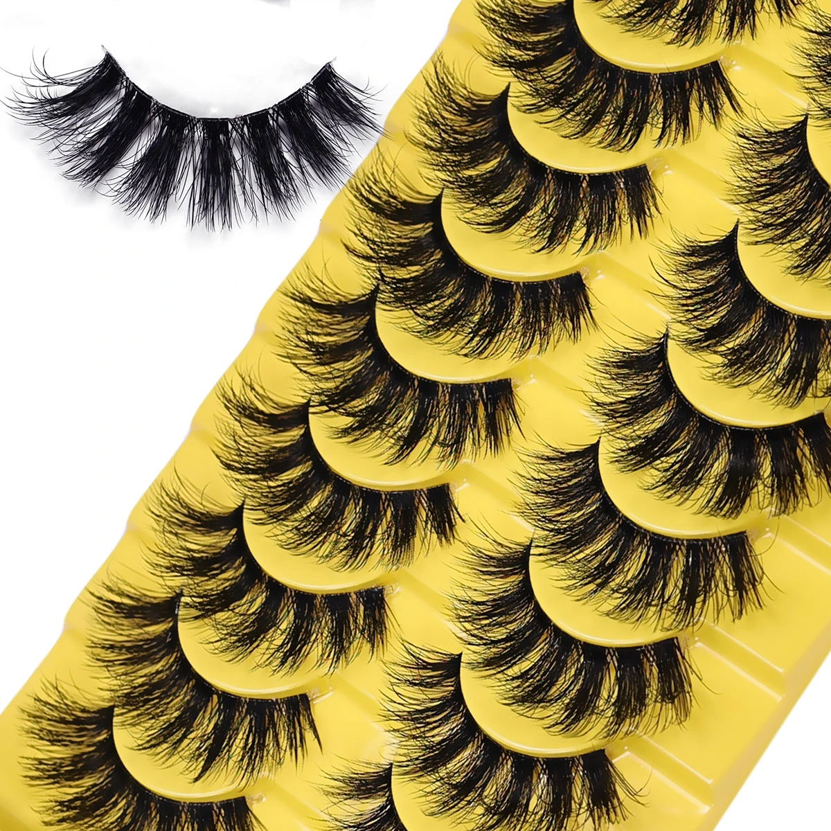 30Pairs/3Pack 3D fluffy false eyelashes for dramatic fake eyelashes Messy False Eyelashes Fluffy Thick Lashes