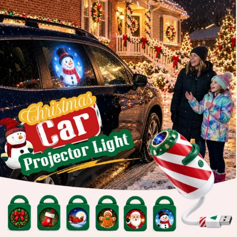 2027 Christmas Car 5d Projector Light，christmas Car Projection Lights For Christmas Atmosphere Festival Decoration