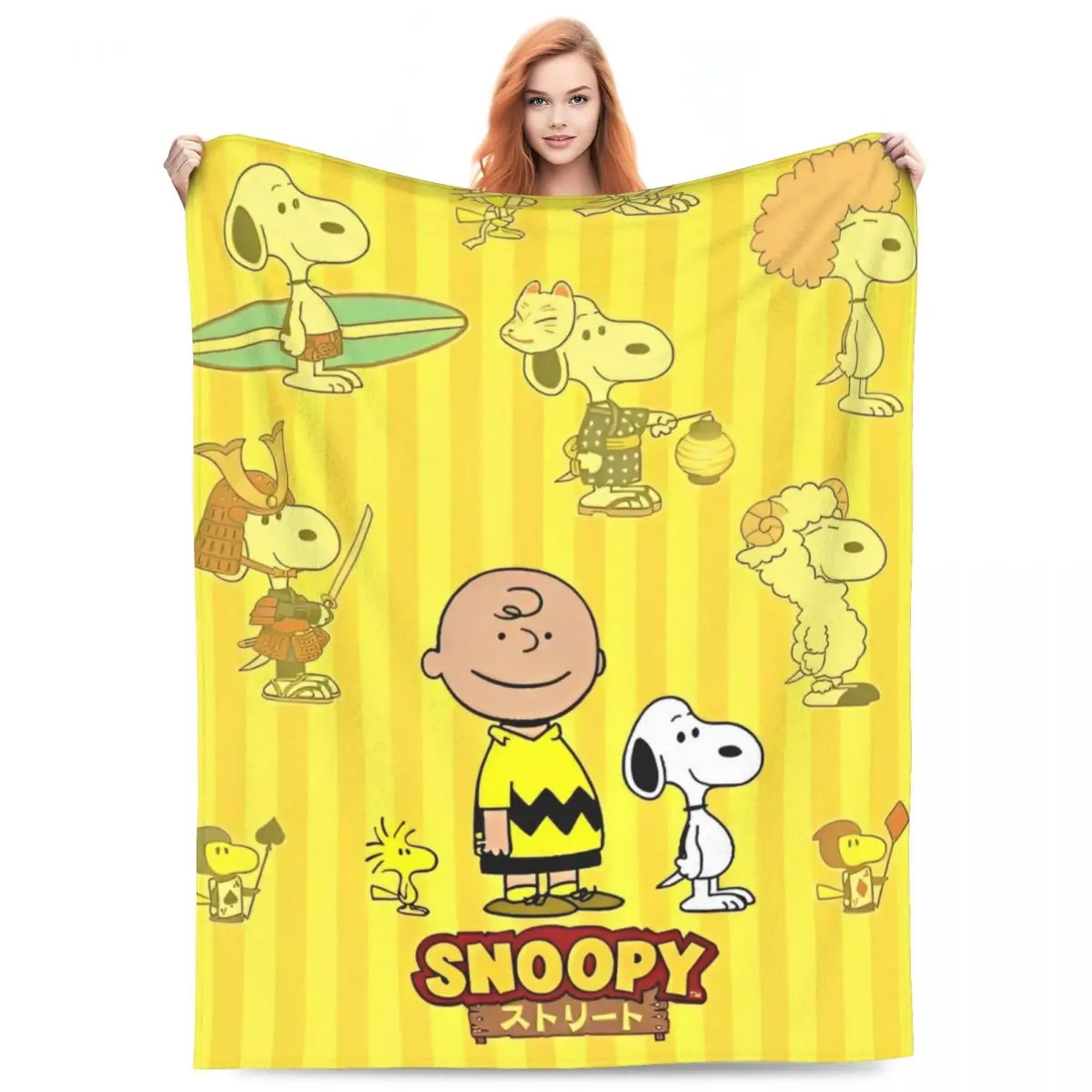 Snoopy Peanuts Blankets Soft Warm Pattern Plush Throw Blanket For Couch Bed Picnic Flannel Bedspread Bed Cover