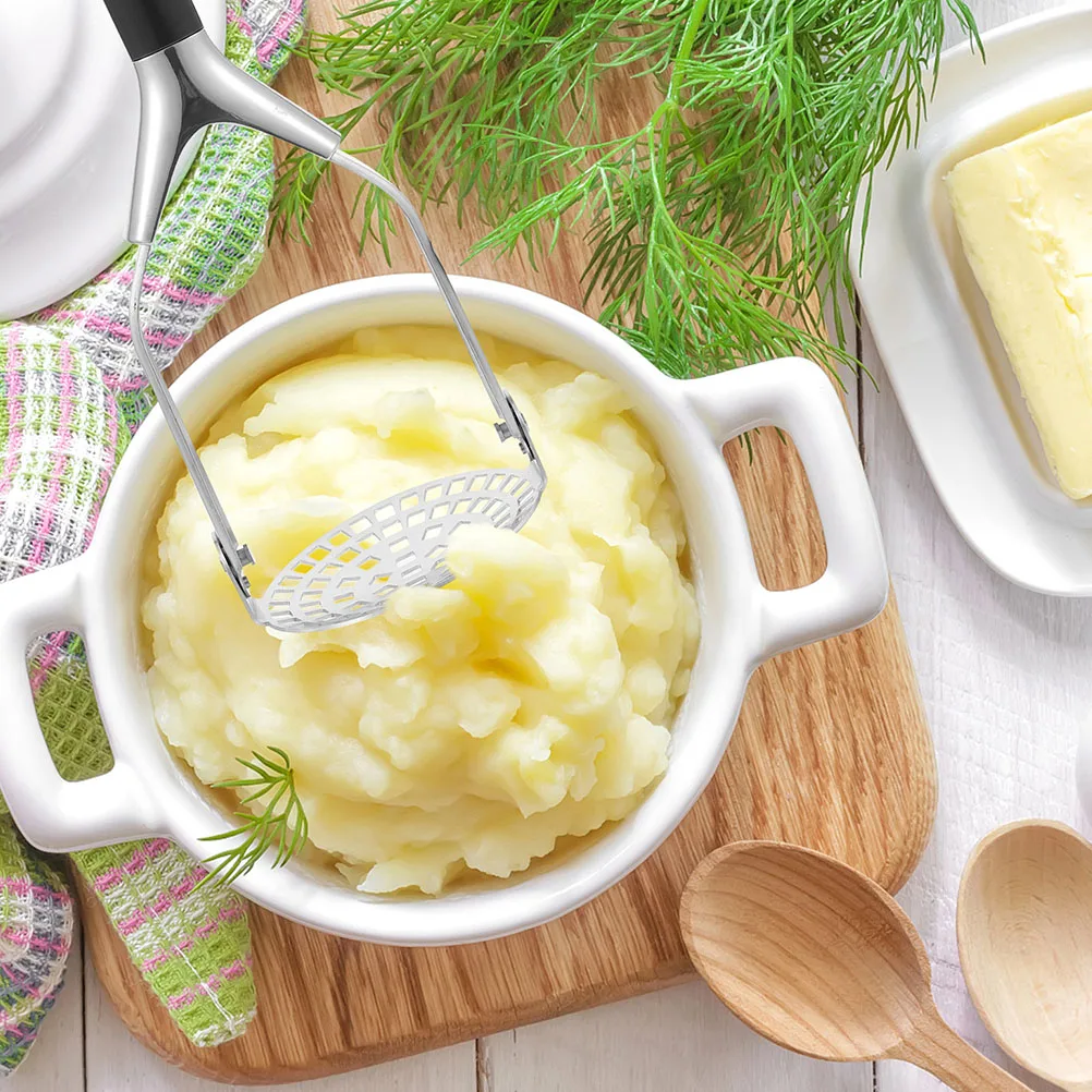 

Potato Masher Kitchen Tool Stainless Steel Clean Vegetable Smasher Silver Food Manual Crusher Hand Pressing Portable