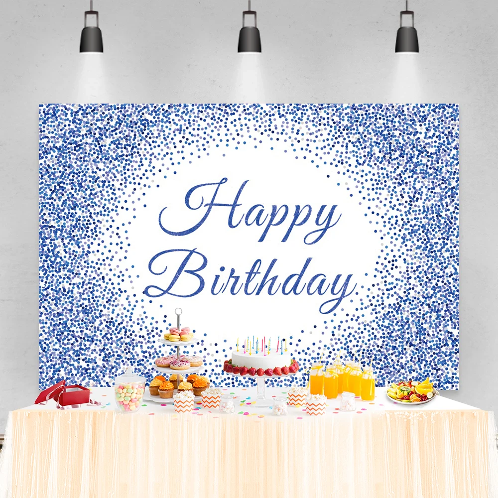 Laeacco Schwarz Gold Glitters Glücklich Geburtstag Party Fotografie Hintergrund Name Angepasst Portrait Vinyl Hintergrund Für Foto Studio