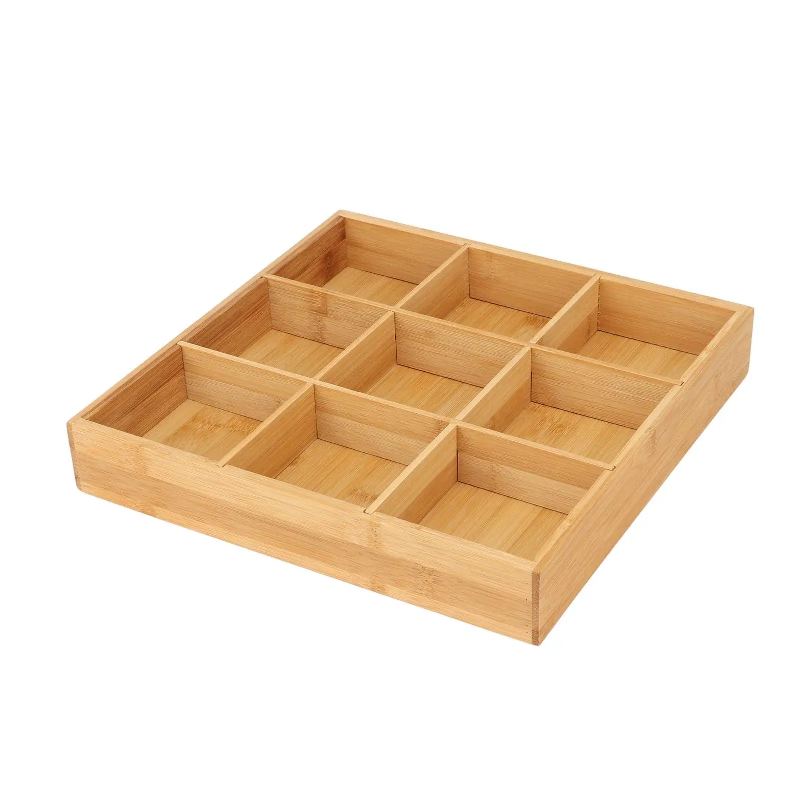 

Bamboo Serving Tray Paint Safe Eco Friendly Divided Snacks Container with Multi Compartment Design