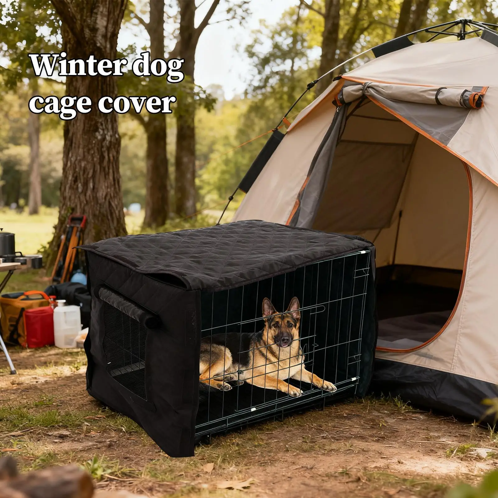 

Чехол для питомника, вентилируемый конфиденциальность, большой изолированный чехол для питомника для собак, уличный водонепроницаемый чехол для зимы, патио, кемпинга, дома, щенка