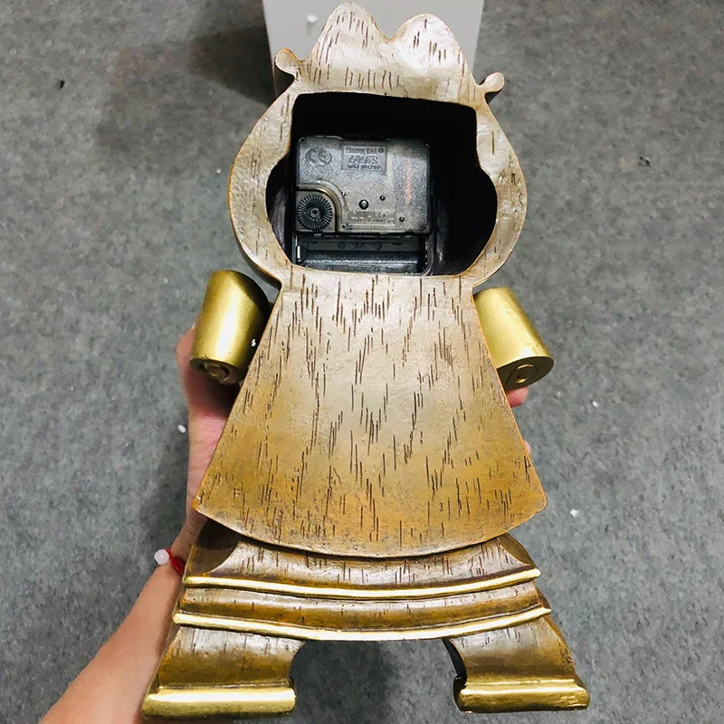 Reloj Cogsworth de La Bella y La Bestia de Disney, colección de modelos de figuras de acción, decoración del hogar, reloj Cogsworth, regalos de navidad para niños