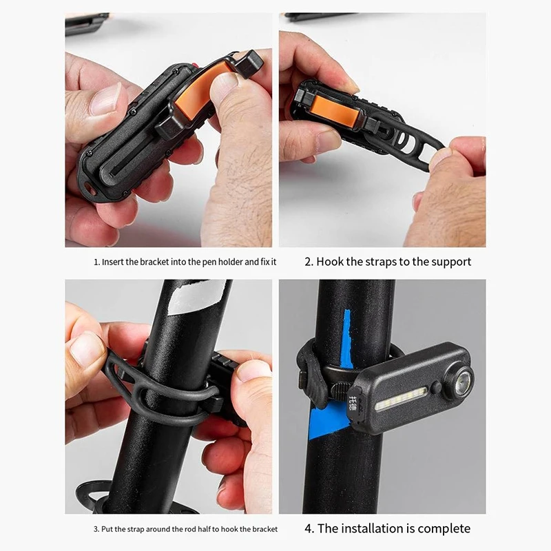 LED Red and Blue Shoulder Police Light with Clip USB Rechargeable Flashlights Warning Safety Torch Bike Warn