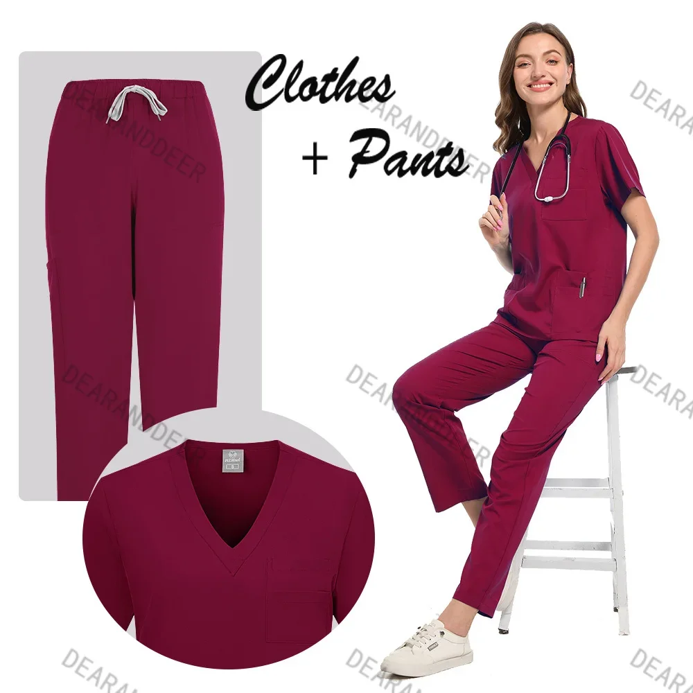 Hospital doctor and nurse uniforms, medical operation suits, female operation suits, operation work clothes, casual sport pants