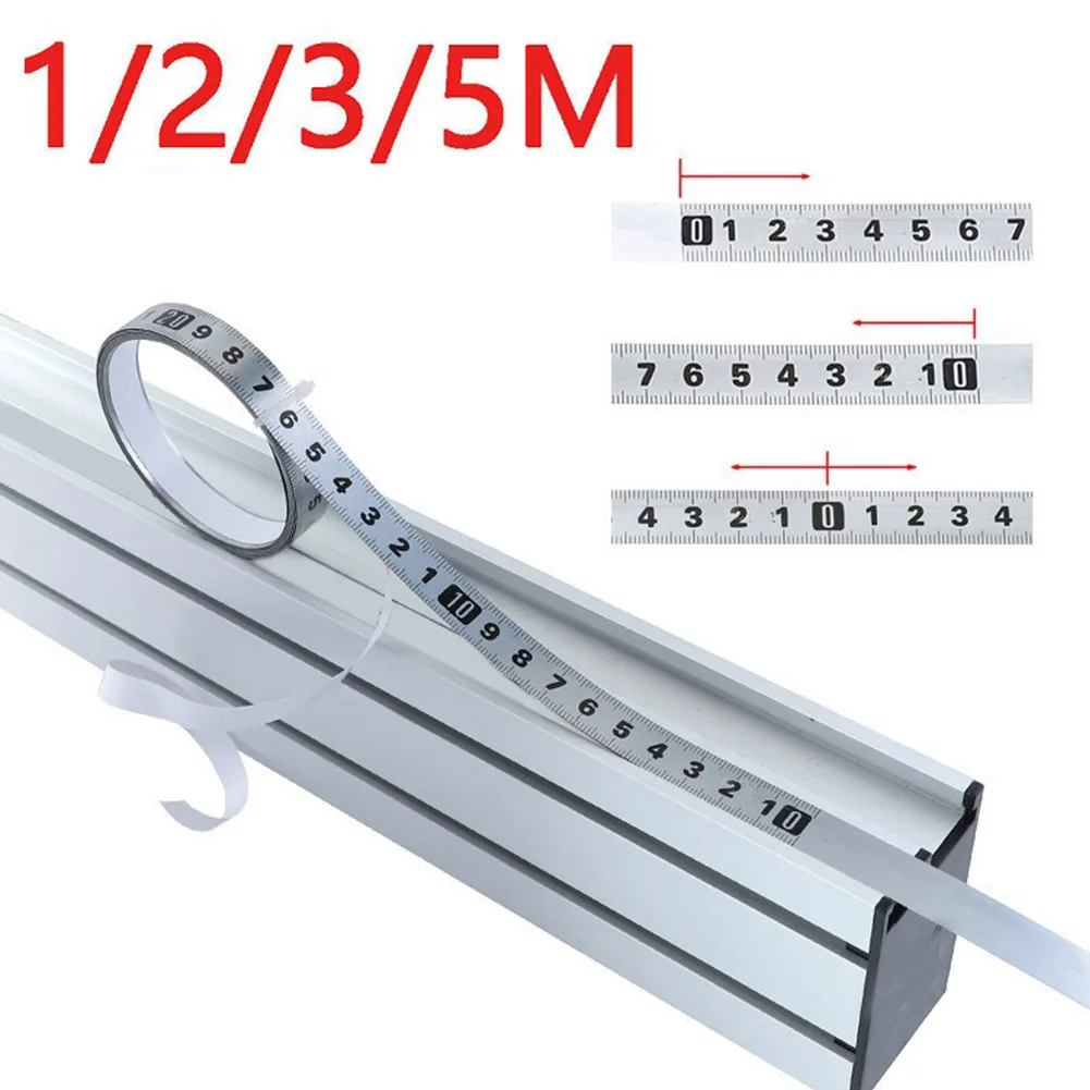 1-5M Stainless Steel MiteTrack Self  Adhesive Tape Measure Scale Metric Scale Ruler Rust-Proof Durable And Wear-Resistan Ruler