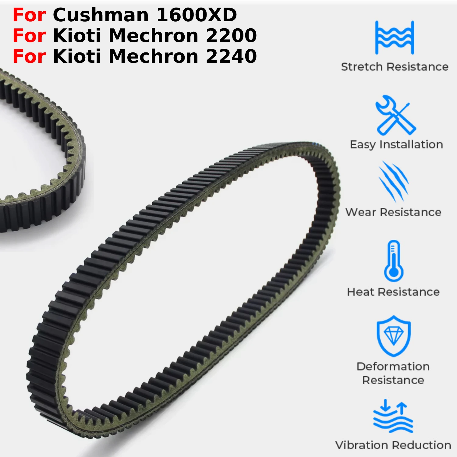 

Motorcycle Transmission Drive Belt For Cushman 1600XD 2014-2016 For Kioti Mechron 2200 2011-2017 Mechron 2240 2011-2017 Belt