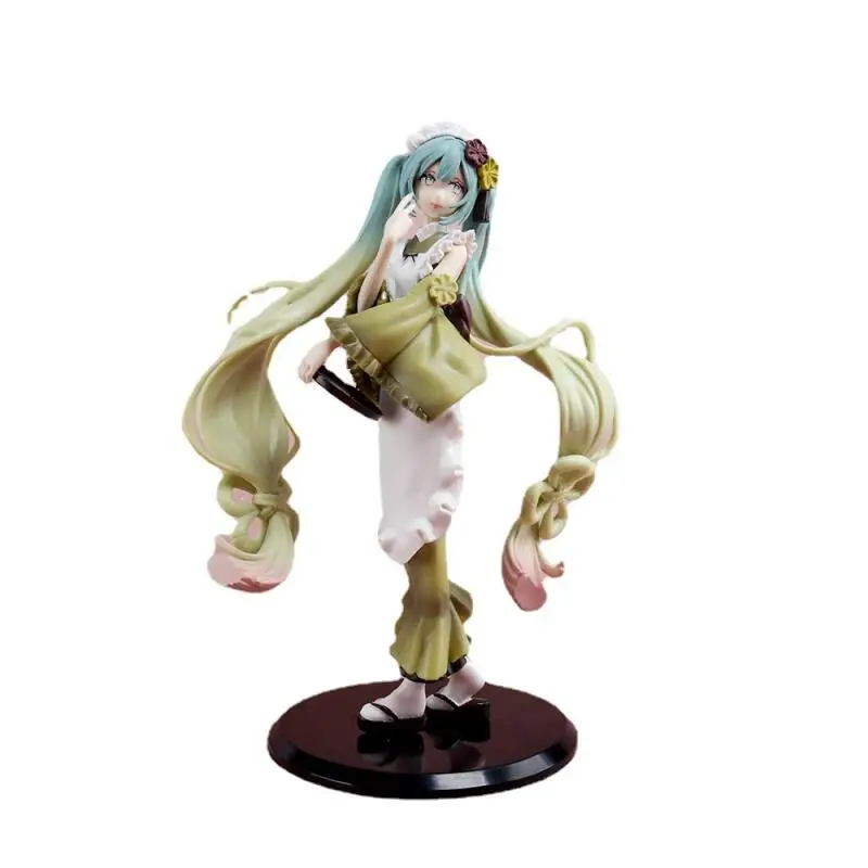 初音ミク抹茶メイドアクションフィギュアアニメコレクタブルモデル着物メイドスタイルデスクトップデコレーションミク愛好家のための最高の贈り物 - 26