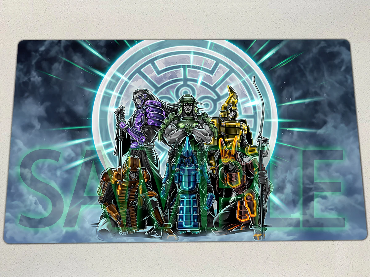 YuGiOh Playmat Six Samurai United TCG CCG Mat The Six Samurai - Nisashi Kamon Yaichi Board Game Trading Card Game Mat Mouse Pad
