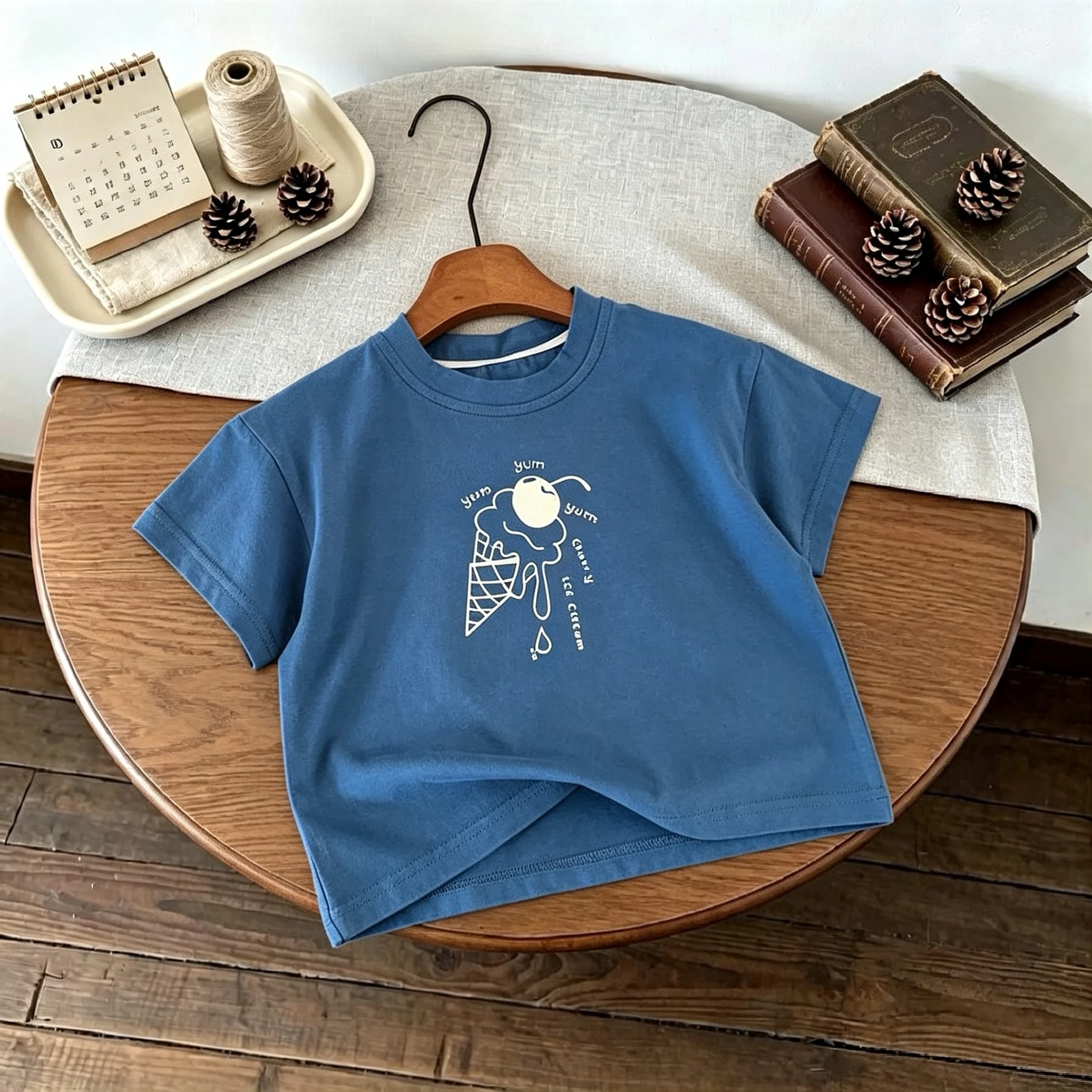 Popular Design Korean Fashion Kids T-shirts Summer Clothing Simple Versatile Short Sleeved Tops Tees Children's O-neck T Shirts