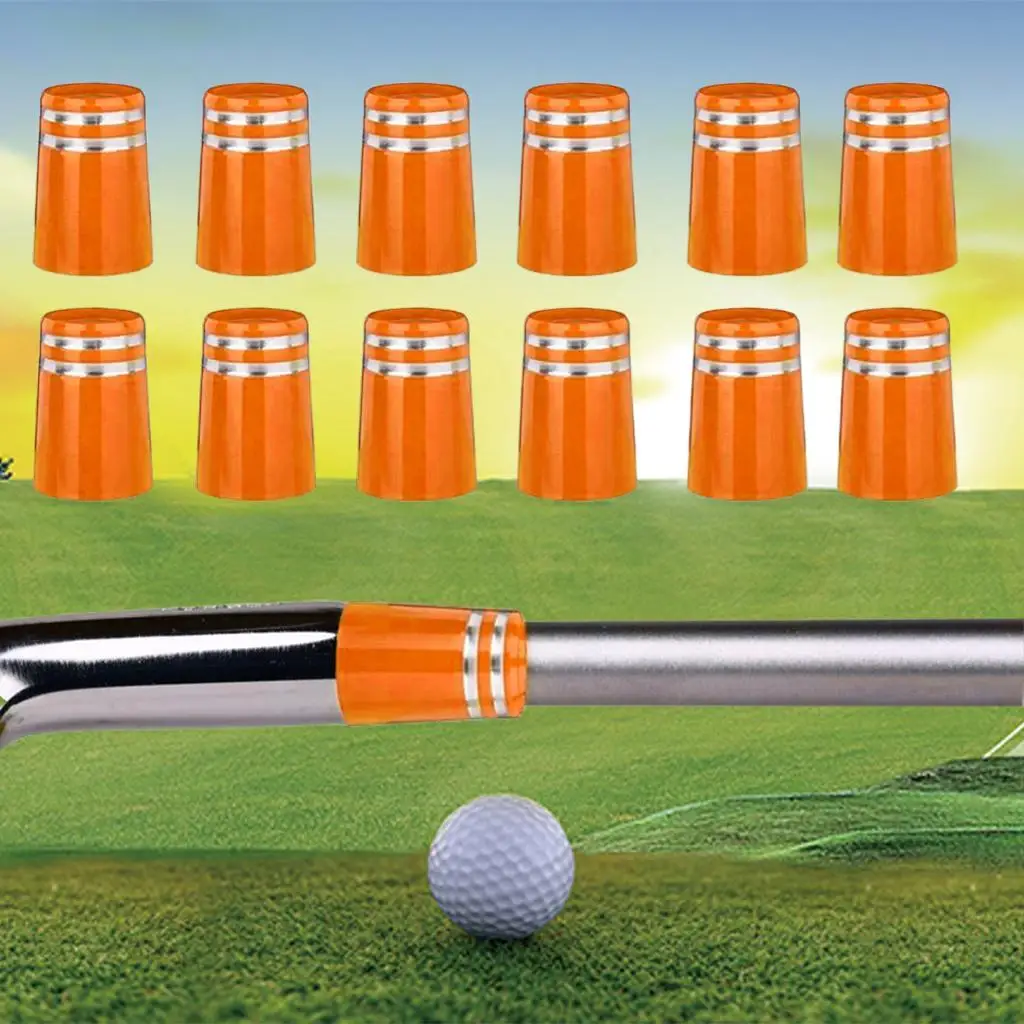 12 قطعة من حلقات حديد الجولف ذات طرف مستدق مقاس إسفين حديدي. أغطية نهاية 355 باللون الأحمر