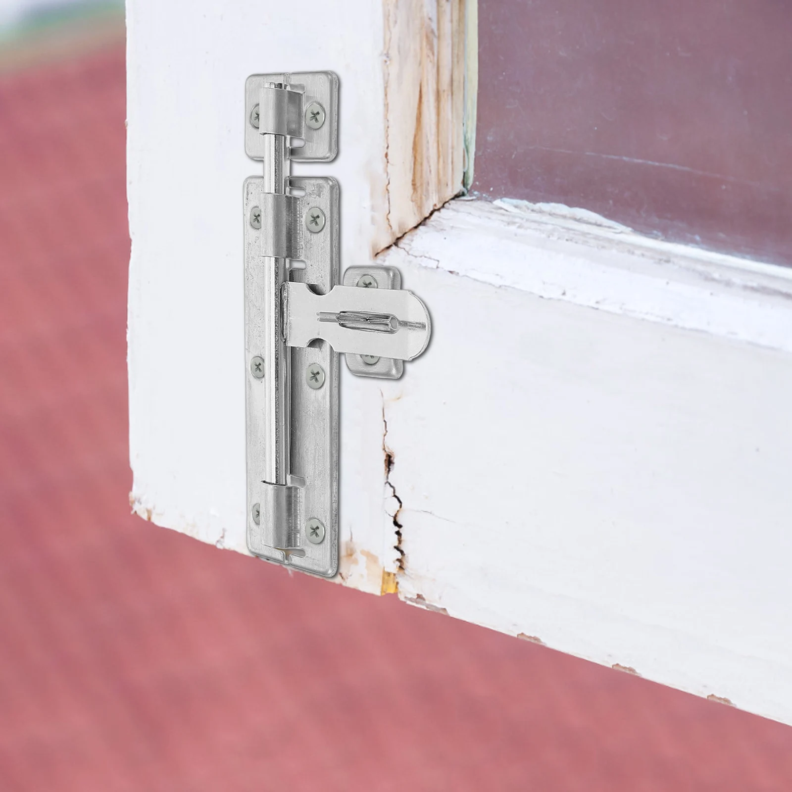 

Stainless Steel Door Latch Lock Heavy Duty Slide Security Bolt Easy Install Bathroom Bedroom Kitchen Door Latch