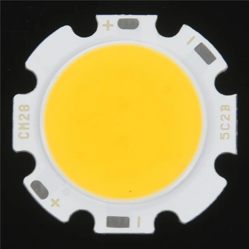 ETRT 6X 5W Chip Light Round COB Super Bright LED Light LED Lamp Bulbs Warm White DC15-17V