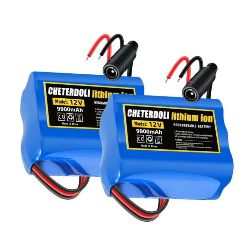 New 18650 3S2P 12V 9900mAh Li-ion Rechargeable Battery with BMS for CCTV LED Strip Router Electronic Piano Bluetooth Devices Etc