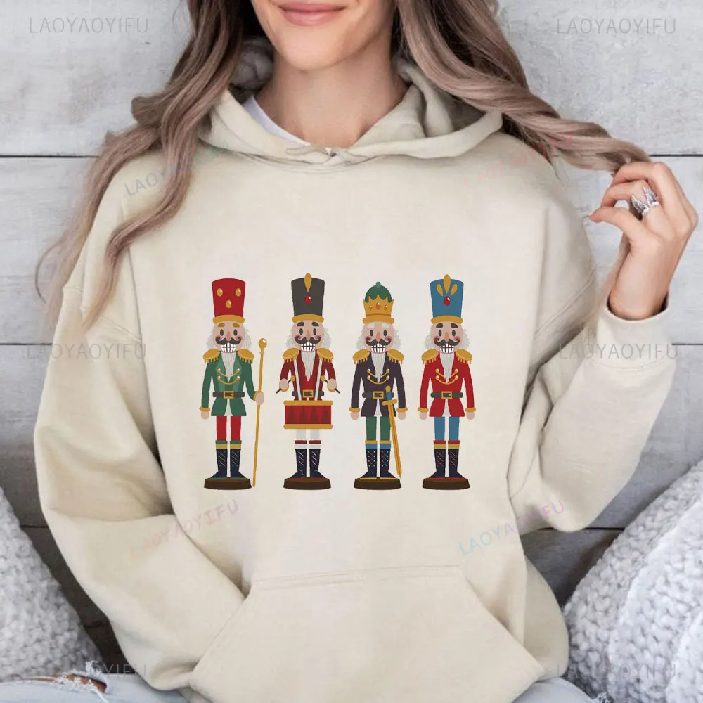 Christmas Nutcracker Sweatshirt Women Xmas Christmas Women Hoodies Sugar Plum Fairy Tops Christmas Gift for Her Holiday Hoody