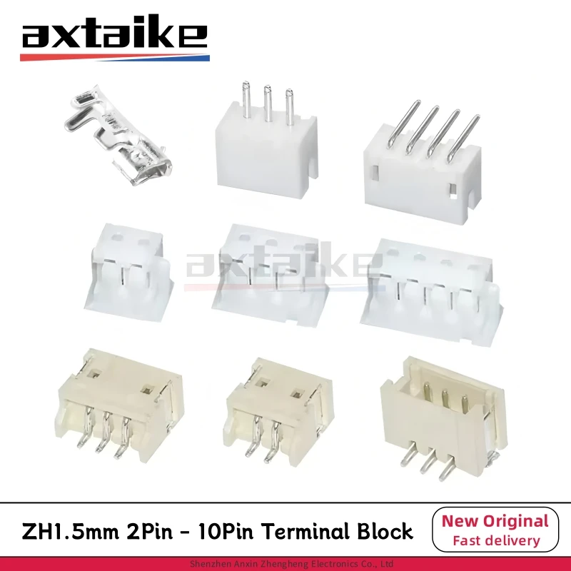 50PCS ZH1.5 2P 3P 4P 5P 6P 7P 8P 9P 10P Pin JST Connector 1.5MM PITCH Horizontal Straight Pin Header / Housings / Terminal Block