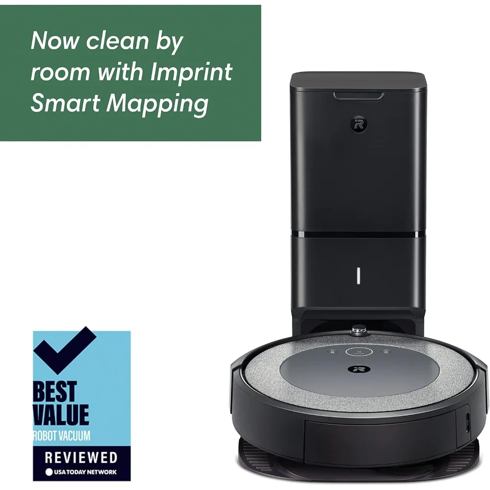 Self-Emptying Robot Vacuum – Now Clean by Room with Smart Mapping, Empties Itself for Up to 60 Days, Works with , Ideal