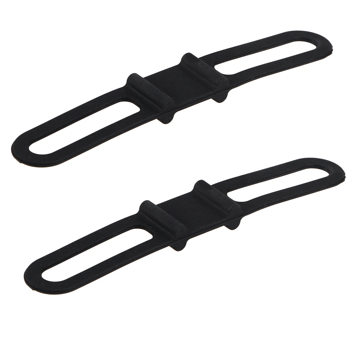 

5pcs Silicon Strap Mountain Road Bike Torch Phone Flashlight Bands Elastic Light Mount Holder Bike Accessories (Black)