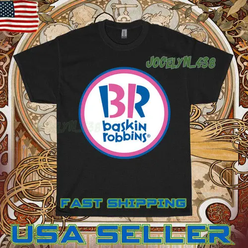 프리미엄 배스킨 로빈스 로고 유니섹스 티셔츠, 아메리칸 퍼니 사이즈 S-5XL, 신상  Best5