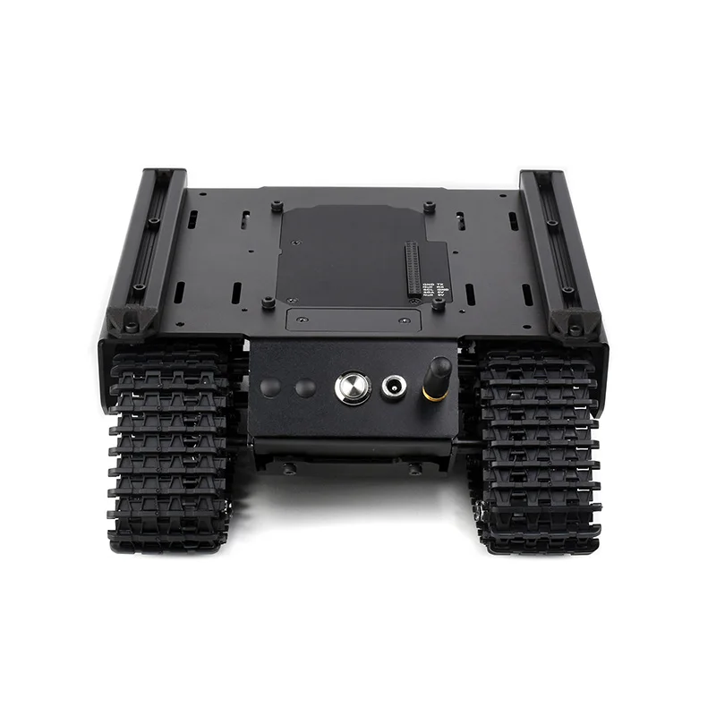 Scalable off-road UGV mobile robot track chassis supports multiple upper computer hill climbing optimizations