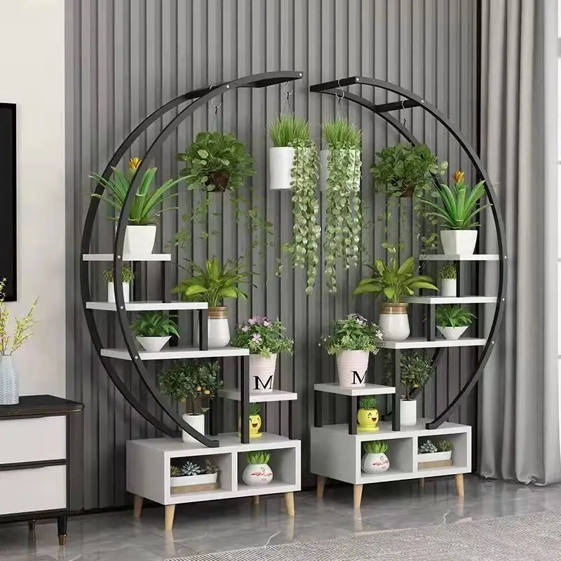 Pot de salon à fleurs, écran simple et moderne, support de balcon du sol au plafond, fleur d'intérieur