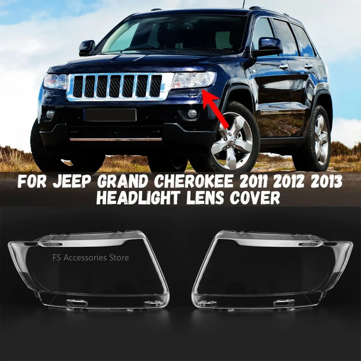 

Left/Right/Pair Car Front Headlamp Clear Cover For Jeep Grand Cherokee 2011 2012 2013 Headlight Shell Lens Cover Lampshade