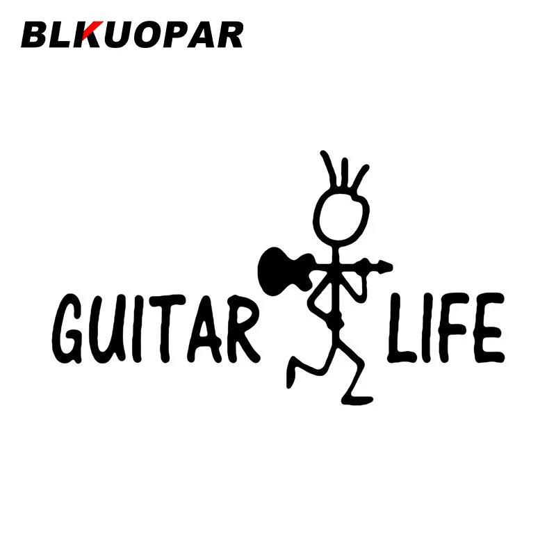 

BLKUOPAR GUITAR LIFE Car Stickers Personality Vinyl Anime Decal Scratch-Proof Sunscreen Air Conditioner Motorcycle Car Lable