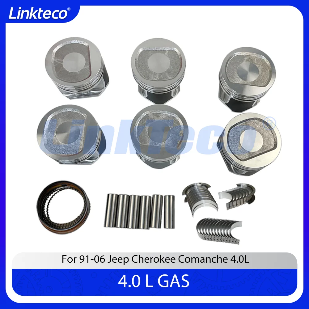 

Engine Piston&Ring Set Main&Conrod Bearing Fit 4.0 T L L6 GAS ERH For 91-07 JEEP COMANCHE GRAND CHEROKEE WRANGLER 4.0L 04798329