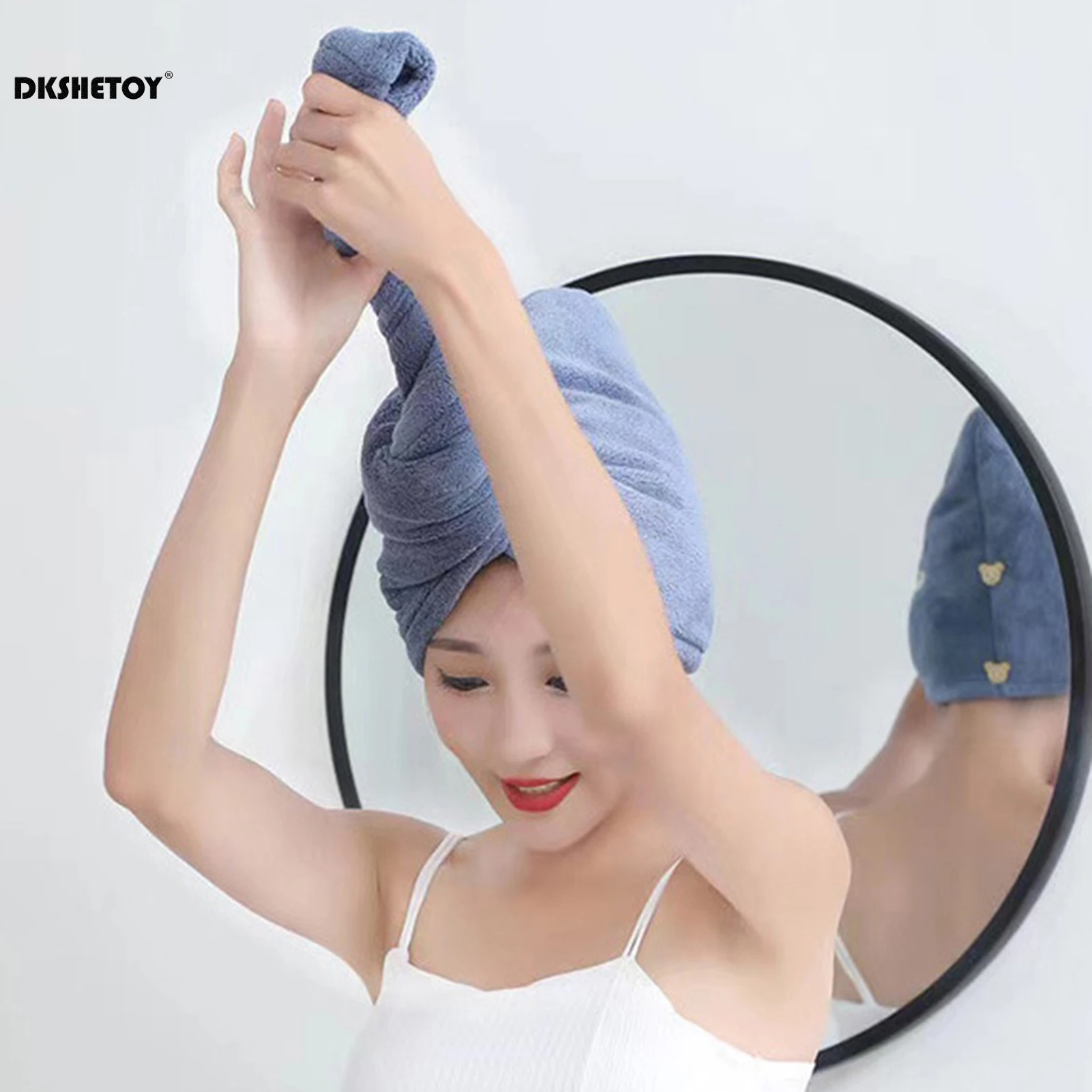 Soft Hair Drying Towels Rapid Hair Drying Head Towel Comfortable Material and Absorbent Towel for Women Wet Hair Curly Longer