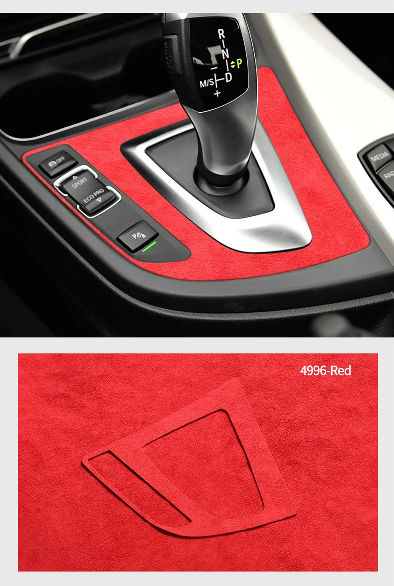 Für BMW 3 4 Serie F30 F34 F32 F33 F36 Hergestellt aus Alcantara Getriebe Shifter Panel Abdeckung Trim Aufkleber Auto Innen Tuning Zubehör – Detail 12