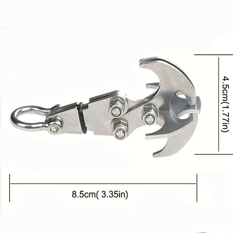 Outdoor climbing hook Multifunctional Folding Grappling Hook Stainless steel Survival Camping equipment carabiner clips Tools