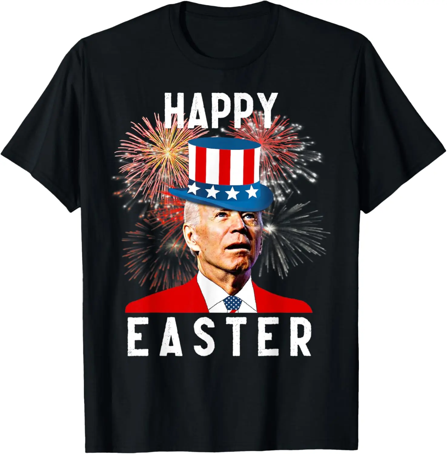 Joe Biden Happy Easter For Funny 4Th Of July T-Shirt 100% Cotton Trendy Y2K Short-Sleeve Tee-Soft, Quick-Drying,