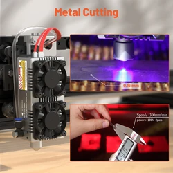 NEJE E80 120W Fixed-Focus Laser Module with 4xLD Array Lens Compression Light Path for Wood Carving