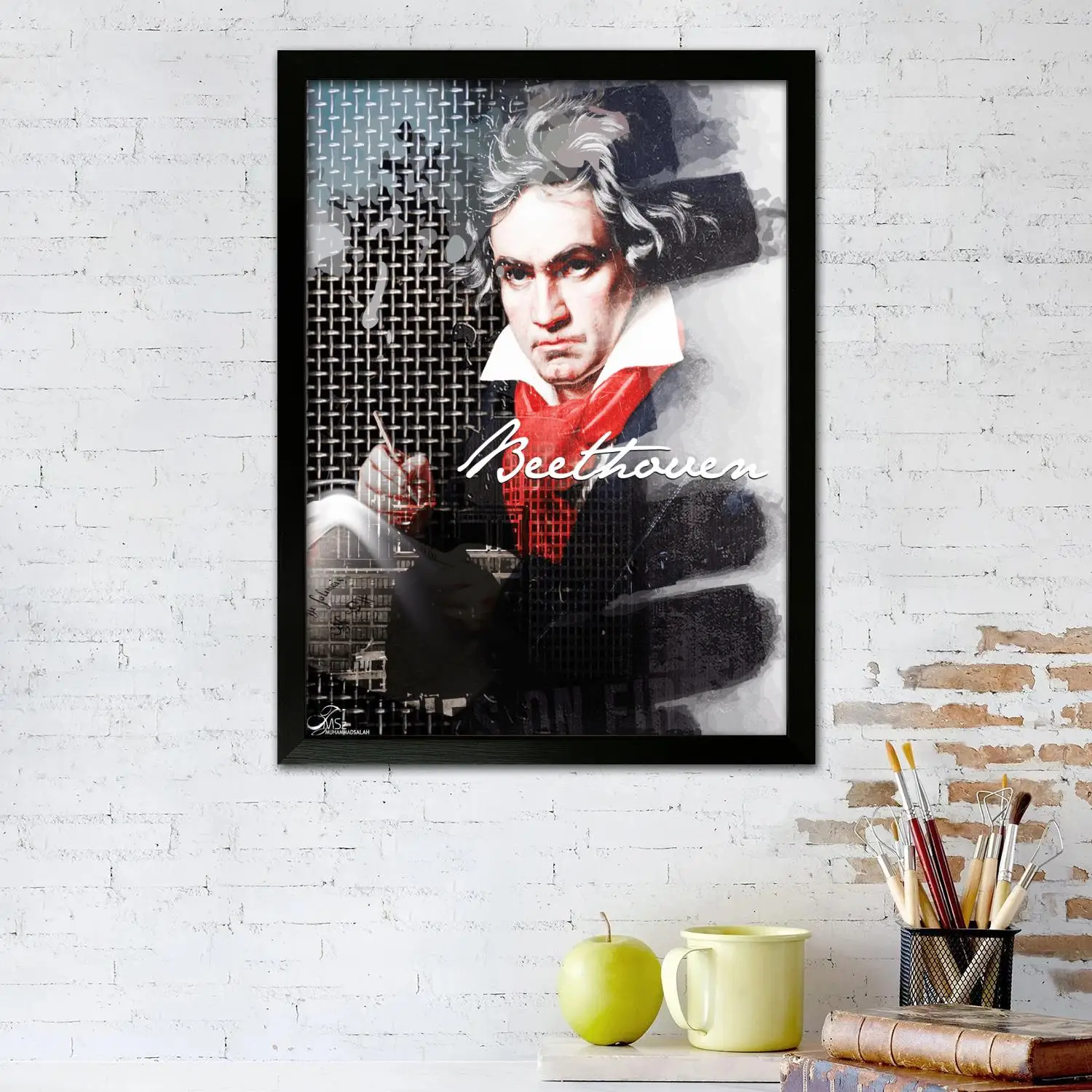 Ludwig van Beethoven Canvas Art Poster and Wall Art, Picture Print, Modern Family Bedroom Decor, Posters,Decorative painting