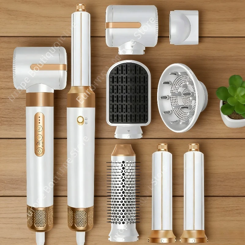 

7 In 1 Hair Dryer Brush Brushless High Speed Hair Dryer with Diffuser Ionic Blow Dryer Hot Air Styling Comb Auto Hair Curler
