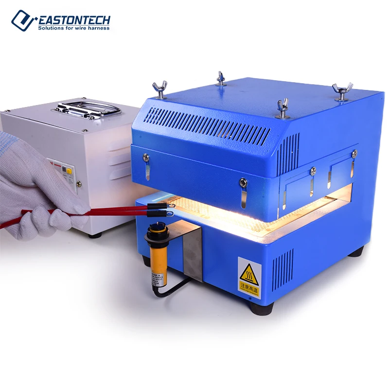 

Настольная машина для термоусадочных трубок для обработки кабелей и проводов с регулируемой зоной нагрева и конструкцией защитной изоляции EW-1915