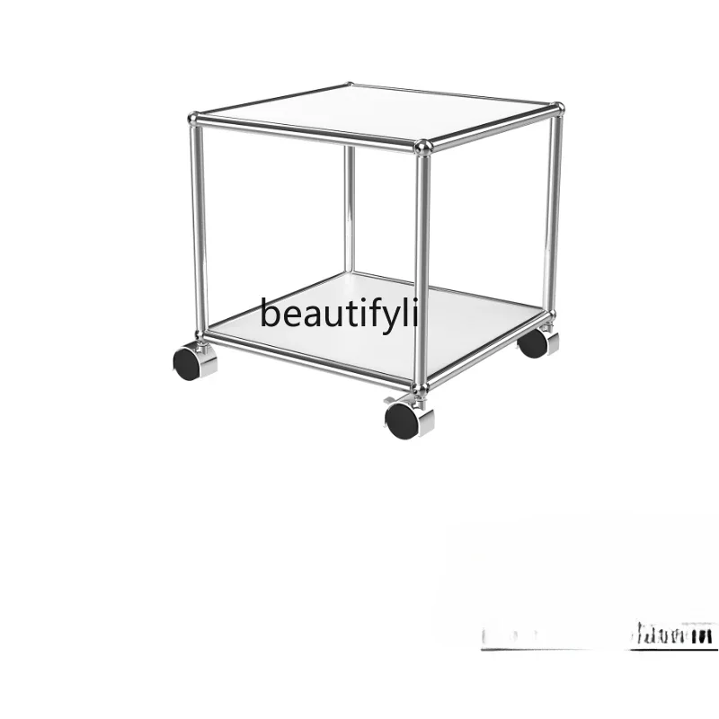 

S Dining Car Stainless Steel Module Combination Sofa Small Table Removable Storage Cart Light Luxury and Simplicity furniture