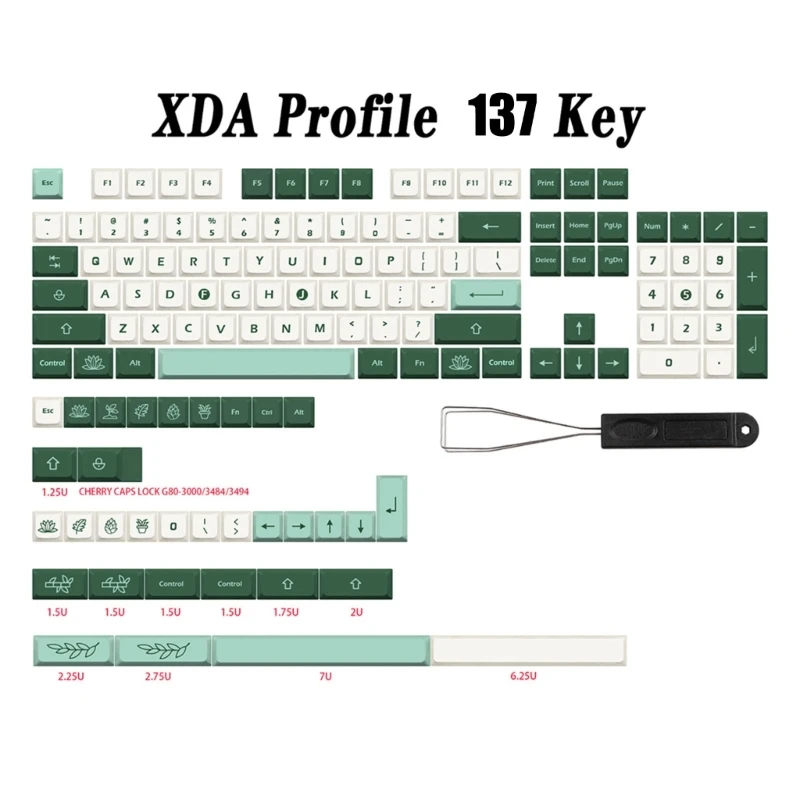 137Keys Botanical Garden Keycaps XDA Thick PBT Keycap For 61/87/104/108 Layout Mechanical Keyboard Keycaps Drop shipping