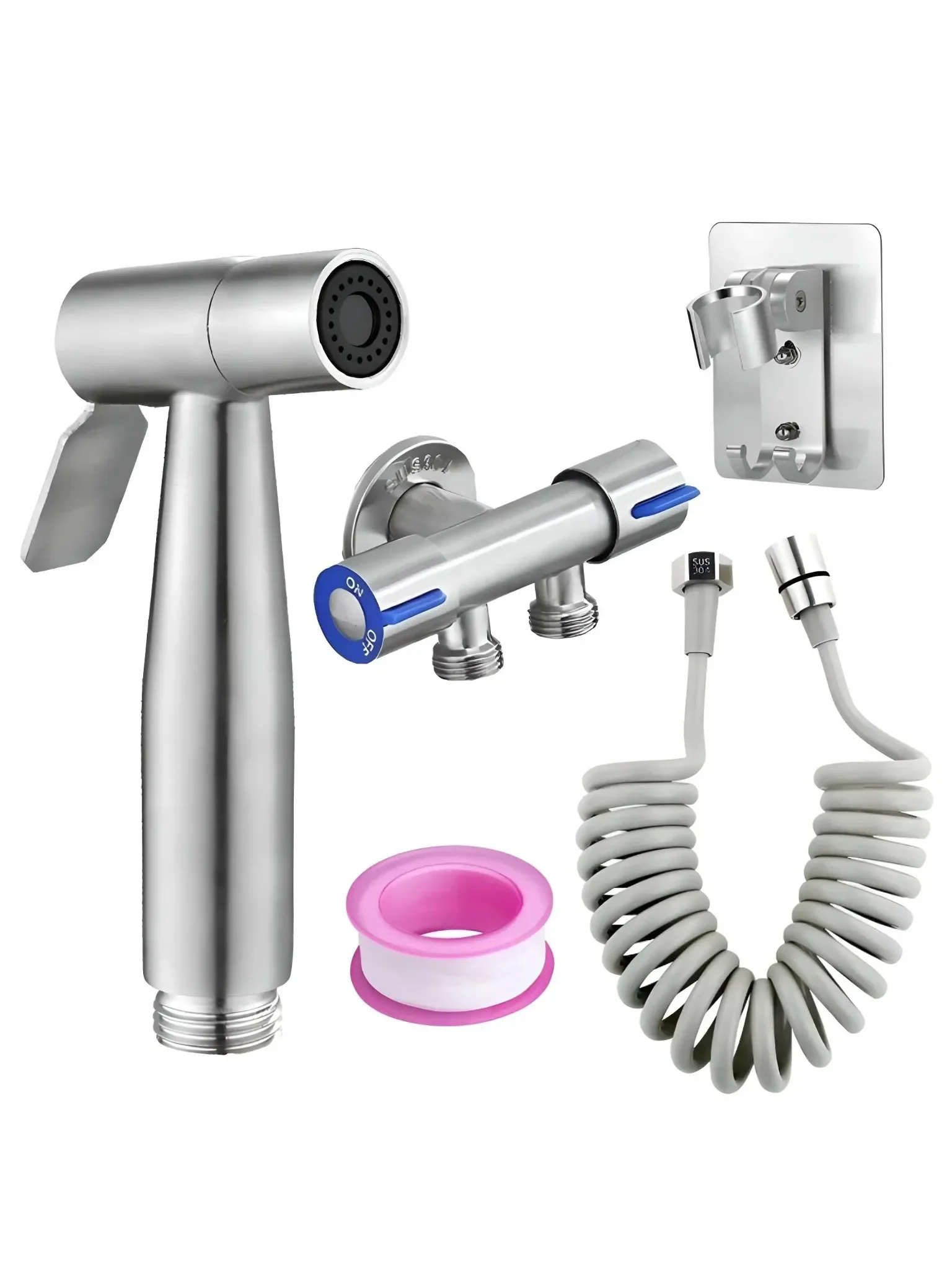 Pistolet de pulvérisation en acier inoxydable 304, ensemble de pulvérisation de Bidet à main pour douche, toilettes à main, robinet de Bidet, buse de douche autonettoyante