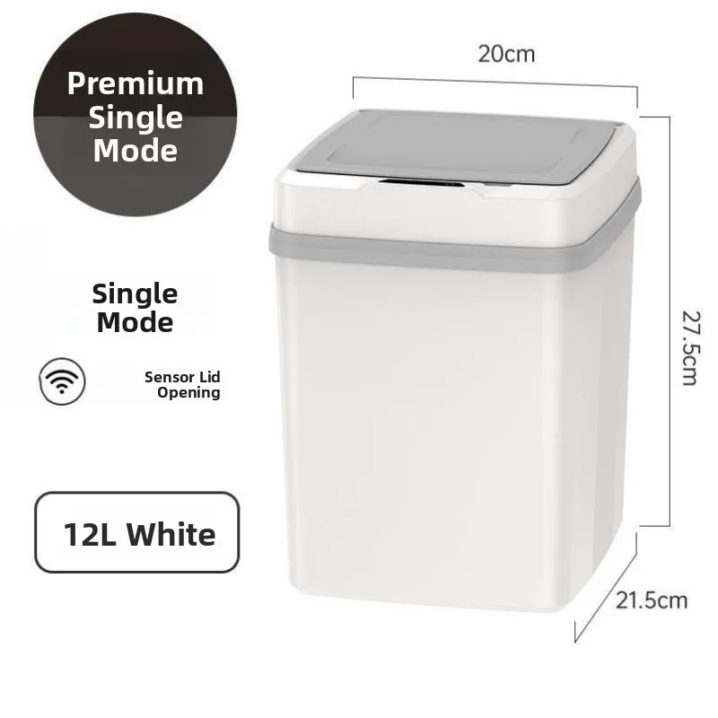 

Smart Auatic Lid Household Tra Can Large Capaci Living Room Batoom Sanitary Moving Waste Bin Kitchen Garbage Can