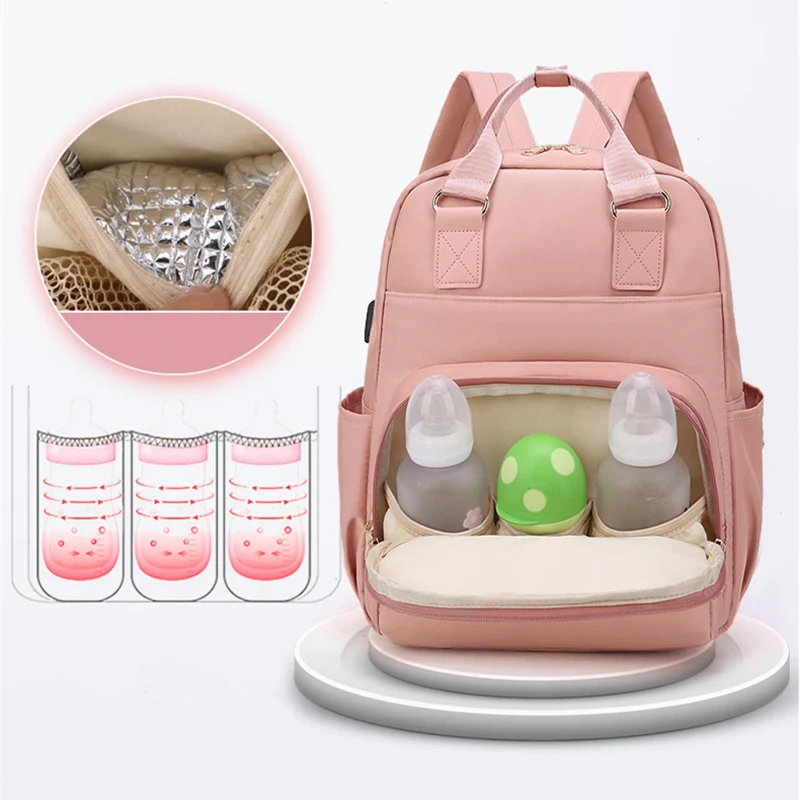 Simples à prova dwaterproof água mommy saco de viagem sacos de fraldas maternidade grande capacidade bebê material fralda organizador carrinho de bebê mochila