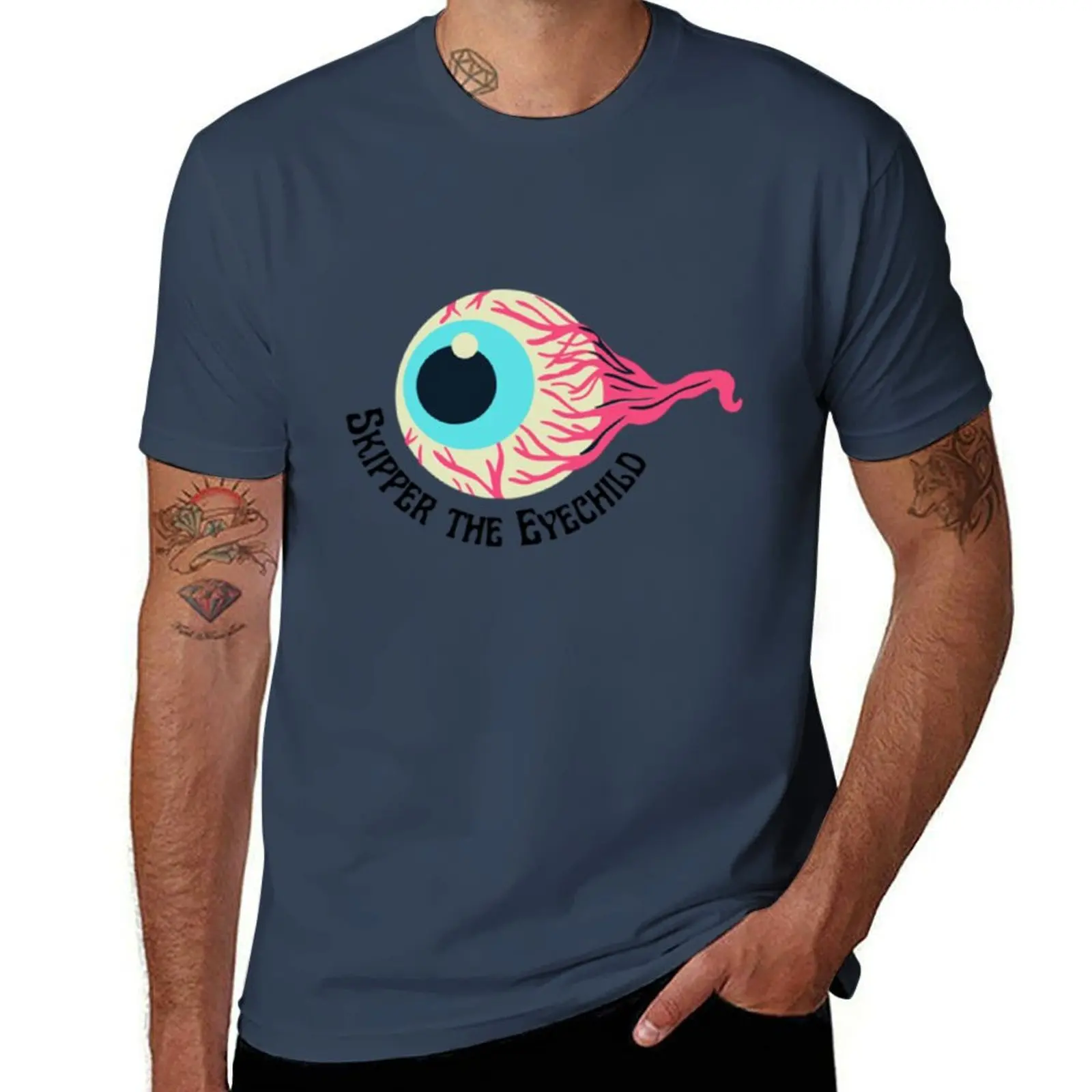 

Large Skipper the Eyechild Garth Marenghi’s Darkplace T-Shirt High Elasticity Sports Tee Shirt