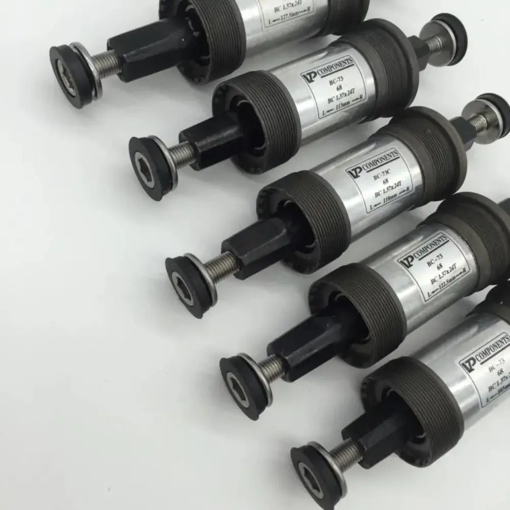 1Set VP-BC73 Bicycle BSA Bottom Bracket 68mm 103/107/110.5mm Square Tapered Spindle Crankset Central Shaft Quare Hole view 3