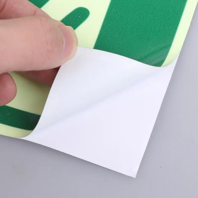 

1 Luminous Exit Sign - Emergency Evacuation Safety Wall Decal, Photoluminescent Fire Evacuation Indicator With Green Border