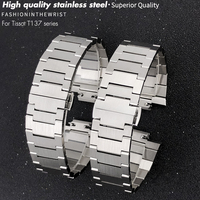 316L Stainless Steel Convex Watchband 11mm 12mm for Tissot 1853 PRX Series for T137.407 T137.410 T137 T137.210 Waterproof Strap