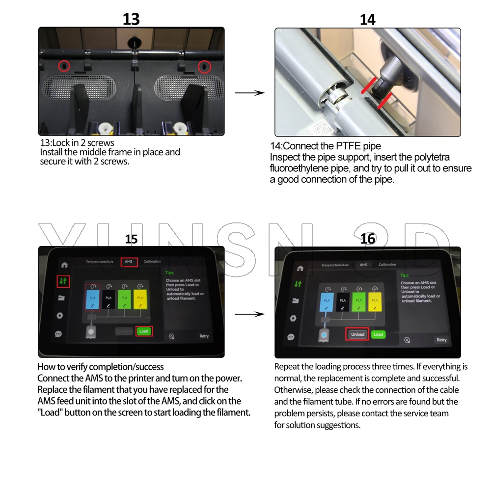 Aktiver Stützwellenmechanismus für Bambu Lab AMS HT AMS 2 Pro Zuführtrichter-Antriebswelle Fix-Spulen-Rotationsbaugruppe TZ 3D-Druckerteile – Detail 18